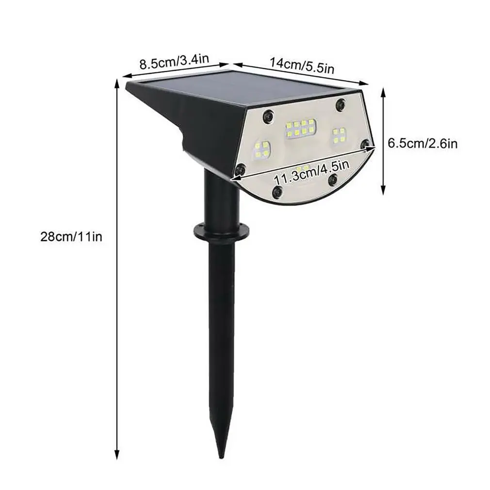 

2 Pcs Wireless Outdoor Solar Landscape Light Waterproof Solar Wall Light Outdoor Garden Solar Lawn Lamp