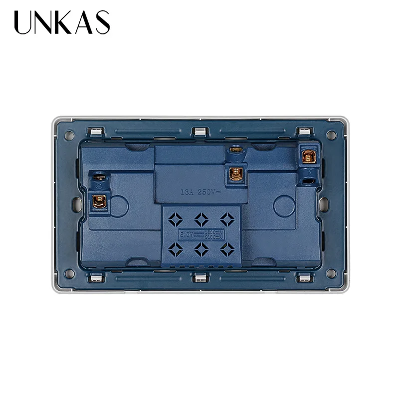 UNKAS светодиодный индикатор 146 мм * 86 Настенная розетка питания двойная