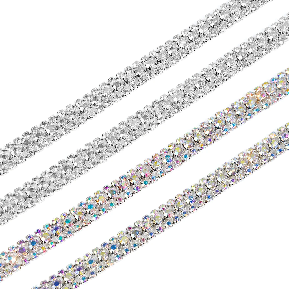 1 ярд DIY Швейные отделка орнамент из кристаллов Стразы горячей фиксации стразы