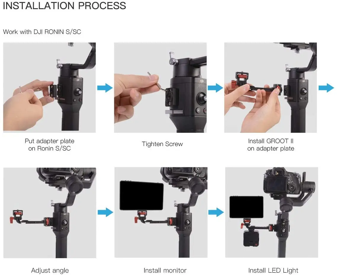 Контроль Кардана крепление Weebill S/DJI RS2 удлинительная пластина аксессуары Ronin S с