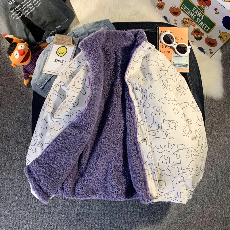 

Double sided cotton clothes women's 2021 new winter lamb wool cotton clothes jacket design sense of minority small cotton