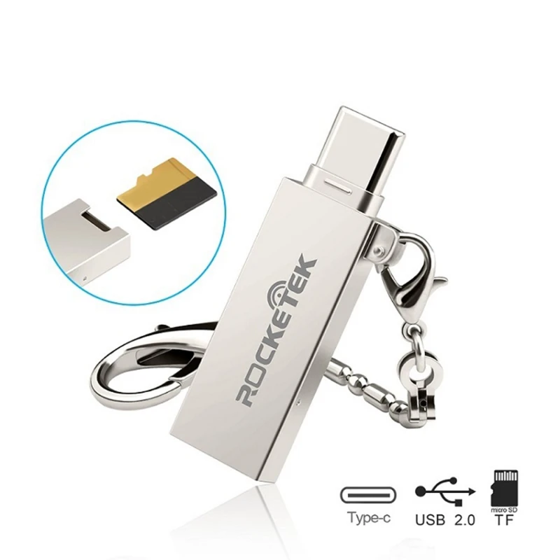 

Rocketek Type C USB 3.0 Aluminum OTG Phone w/Multiple Memory Card Reader Adapter