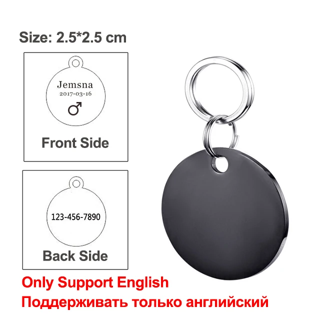 black round Ошейник для кошек, безопасный ошейник для щенков, чихуахуа, однотонный ошейник для собак, кошек, котенок, ошейники для домашних животных, регулируемый поводок для домашних животных, поводок для кошек - Цвет: black round