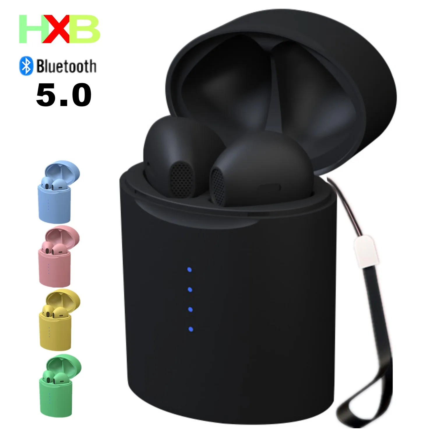 HXB Bluetooth наушники беспроводные TWS стерео HiFi водонепроницаемые Pod Mic Гарнитуры для