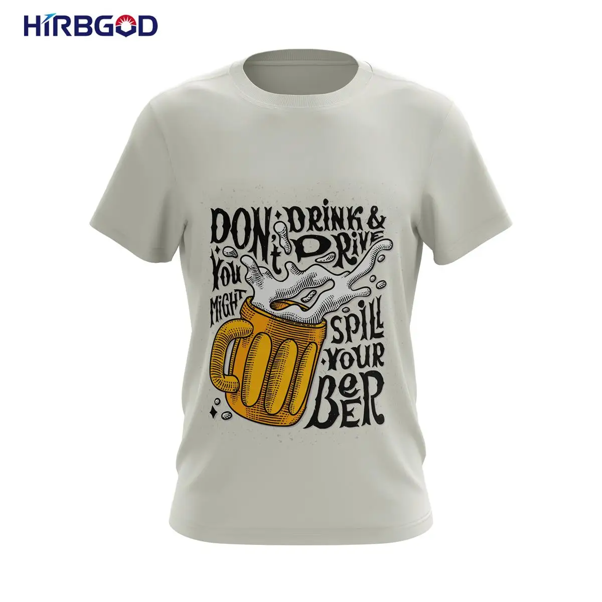 

HIRBGOD 2022 T-Shirt Short Sleeve Hot Sale Beer Bottle Cycling Top Unisex for Outdoor Ridding Men Woman Shirts Polyester