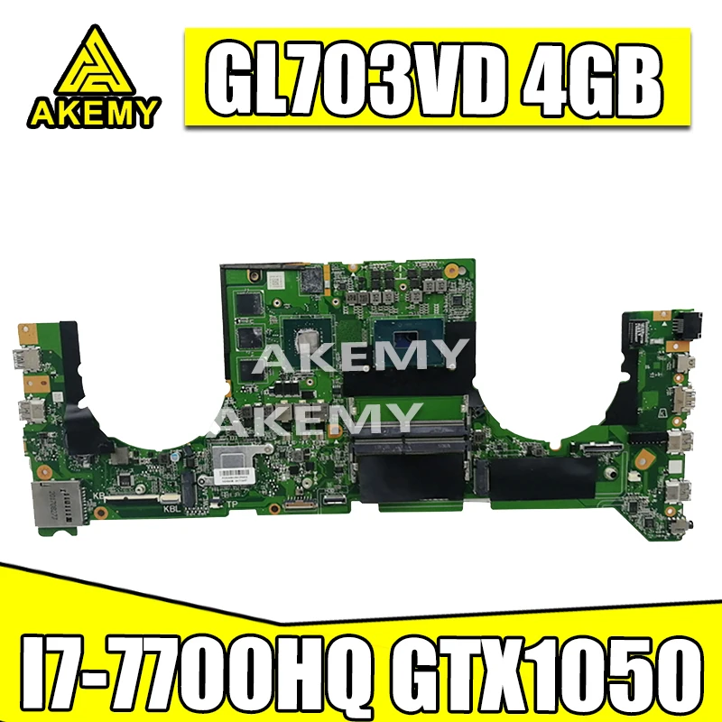 

Akemy DABKNMB28A0 материнская плата для ноутбука For Asus ROG Strix GL703VD GL703V оригинальная материнская плата I7-7700HQ GTX1050