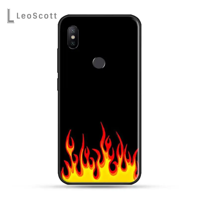 Мягкий Силиконовый ТПУ чехол с рисунком пламени в клетку для телефона Xiaomi Redmi 4x5