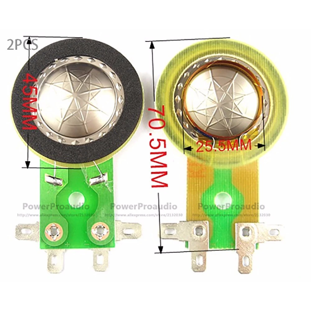 

2pcs 25.5 mm Titanium Membrane TREBLE coil Speaker voice coil 8 ohm FREESHIPPING
