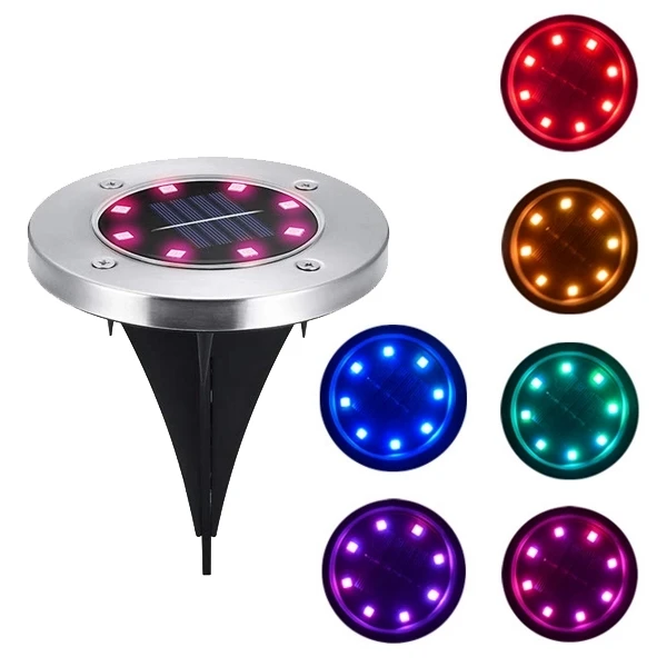 Новый дизайн Горячая Солнечная 8LED садовый светильник наружные наземные