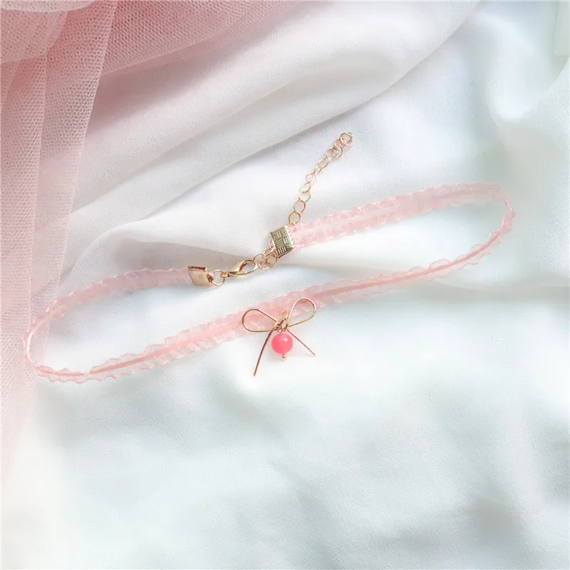 2020 летний розовый чокер в стиле Kpop подвеска сердце персик короткое ожерелье до