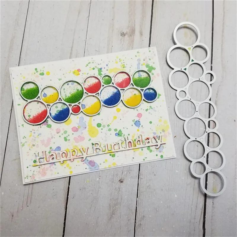 YaMinSanNiO круг фон штампы кольцо металлические режущие для карт Скрапбукинг