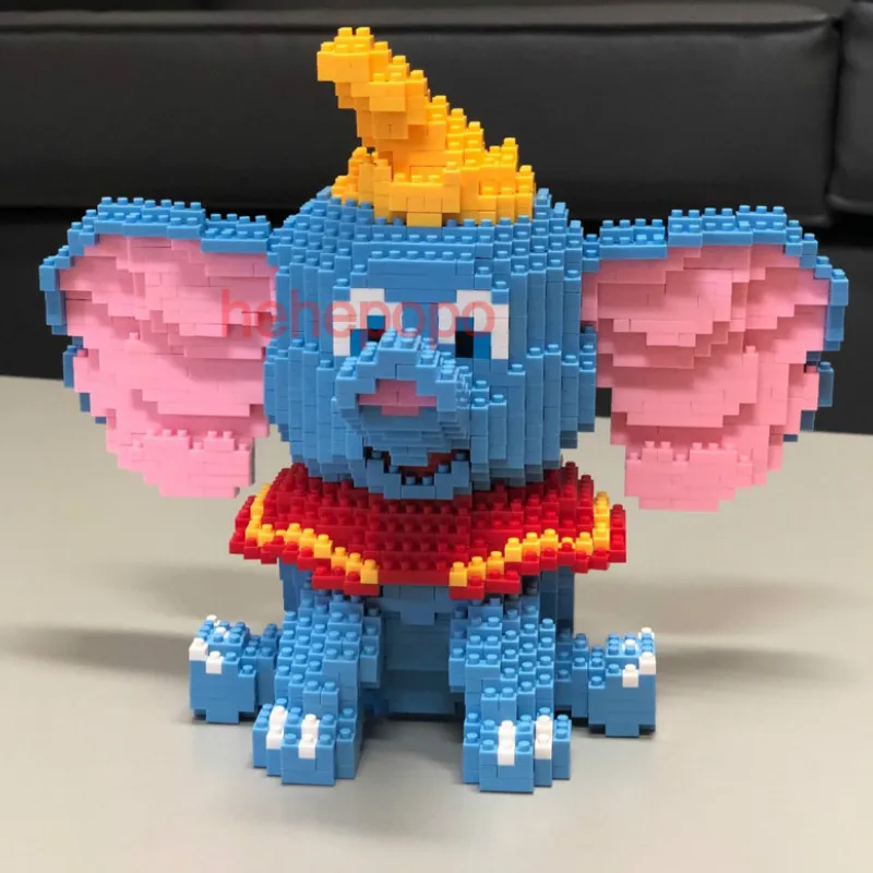 1787 шт. 1022 мини блоки мультфильм Dumbo Модель Строительные кирпичи милый слон пластиковые Развивающие игрушки для детей Подарки