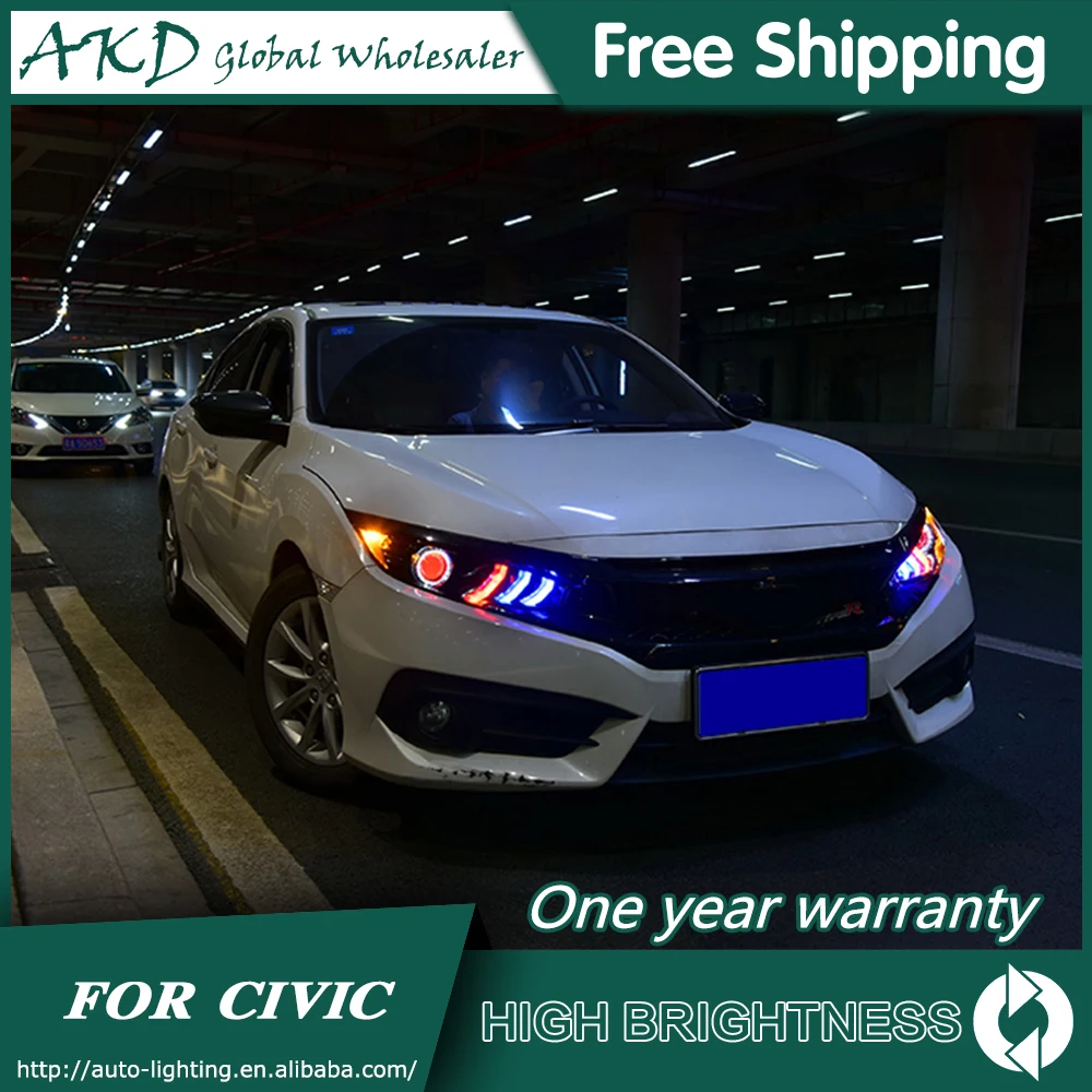 Фары для автомобиля Honda CIVIC X G10 2015 2019 DRL дневные ходовые огни Светодиодный