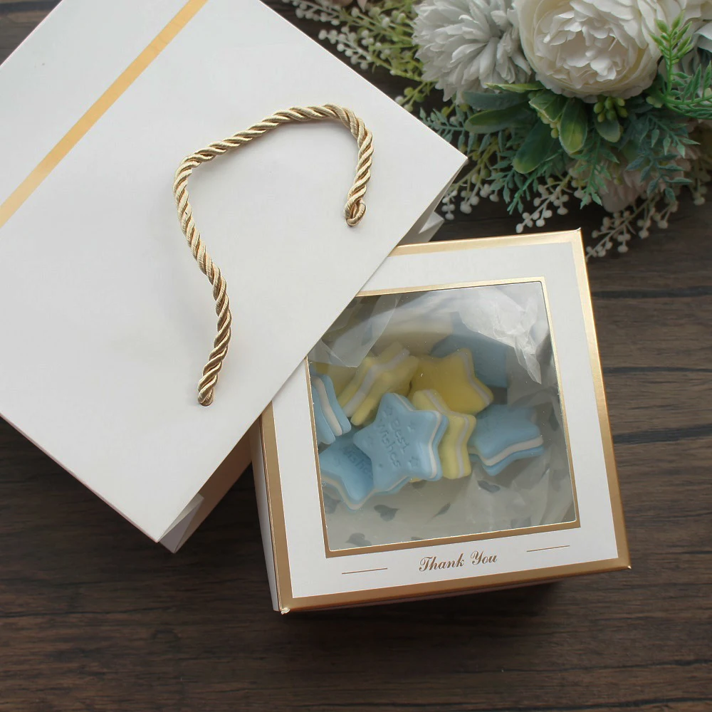 

13*13*7cm 3set elegant gold white Design Paper Box + Bag As Baby Shower Birthday Wedding Gift Packaging Use