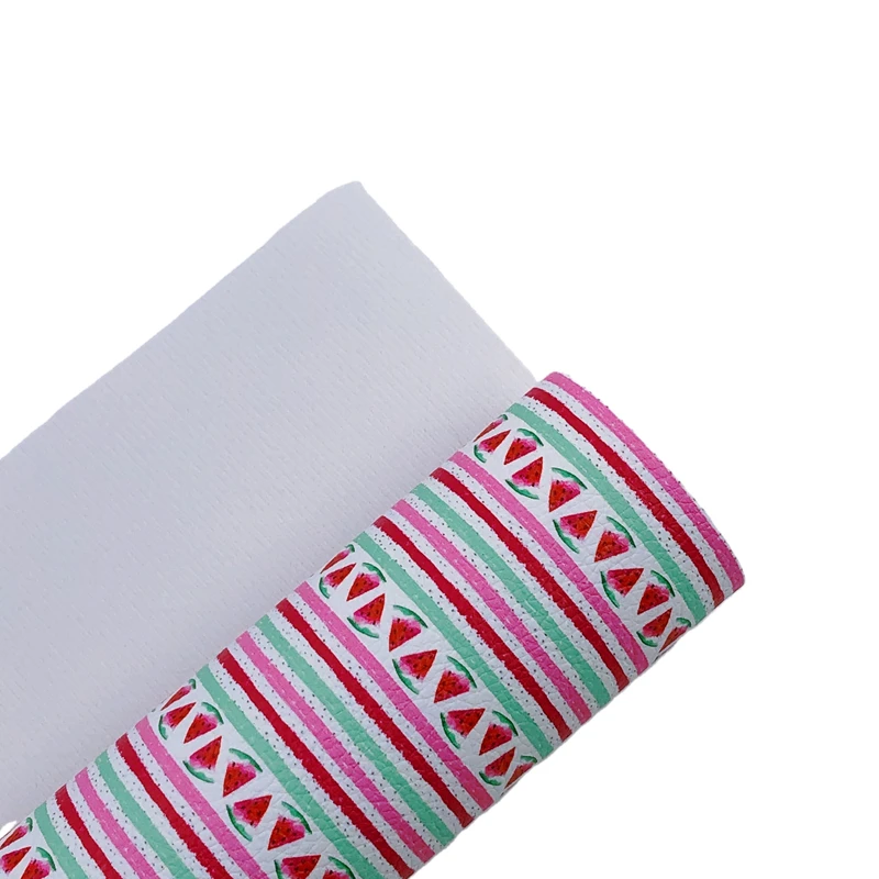 Новинка лист радужной расцветки из искусственной кожи А4 22 х30 см в полоску для