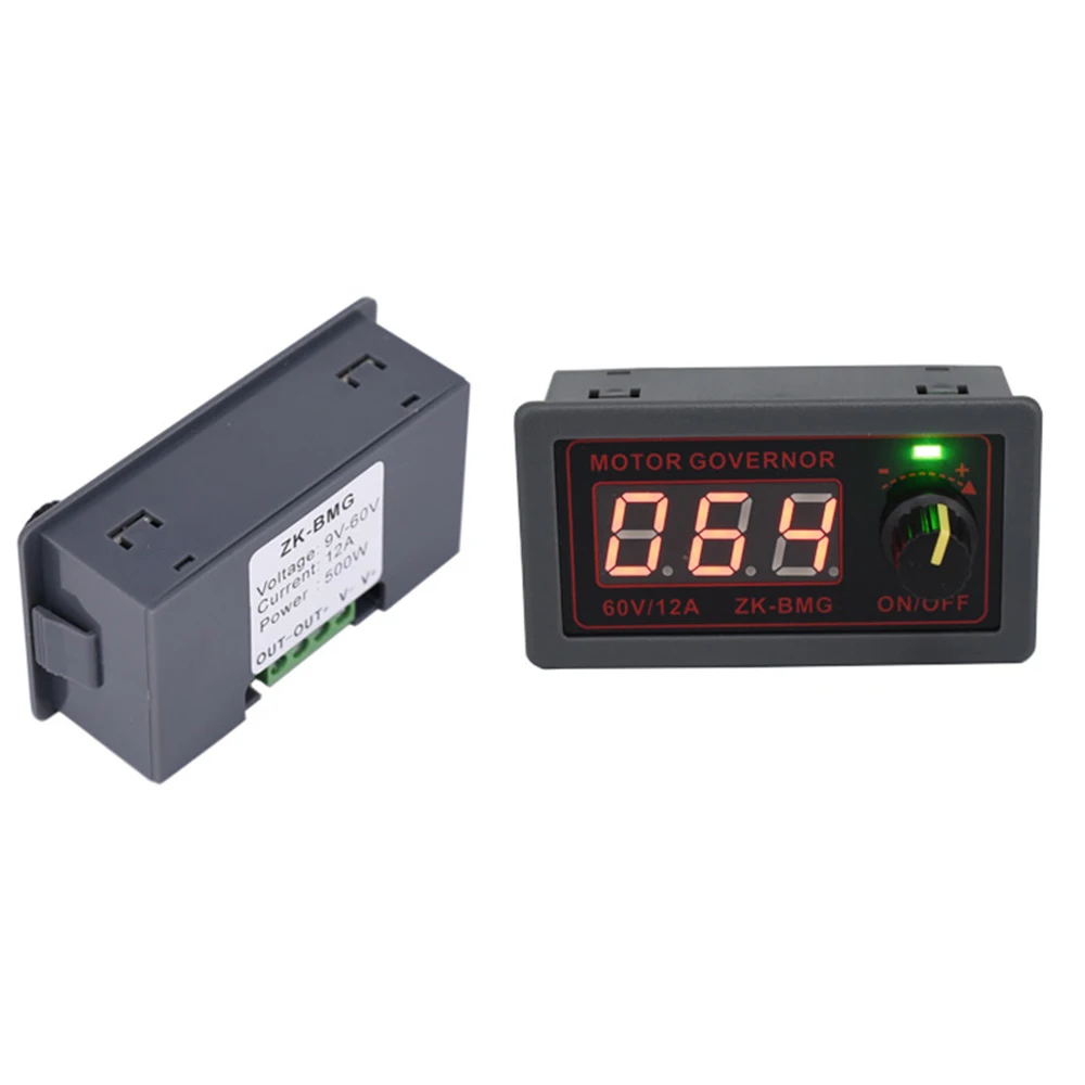 ZK-BMG DC 9-60V 12v 24v 36V 48V 12A контроллер двигателя PWM регулируемая скорость цифровой