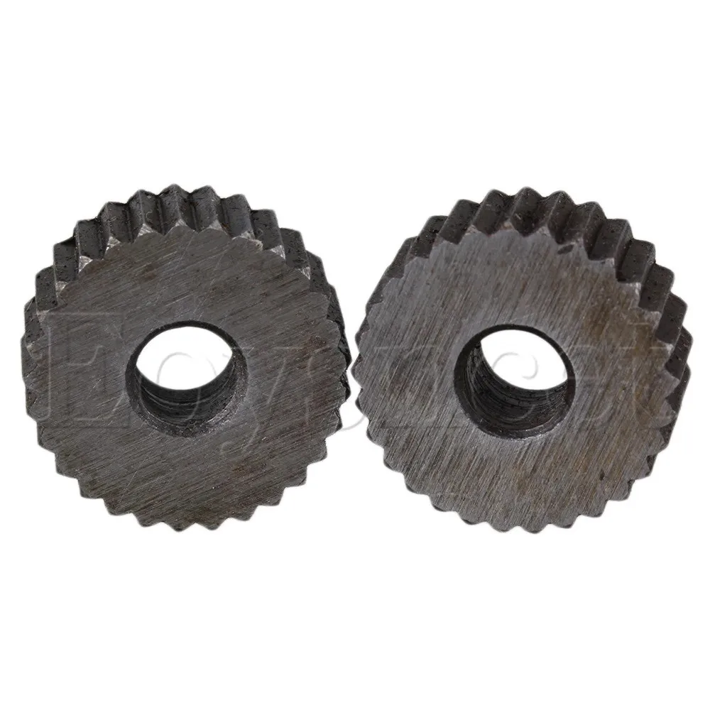 2 Picecs мм Шаг один прямой линейный грубой стали накатки колеса инструмент для