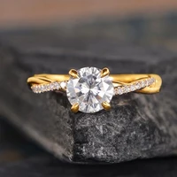 Huitan простое Стильное женское кольцо для помолвки кольцо с кристаллом AAA Круглый Цирконий изящные кольца для вечерние для женщин