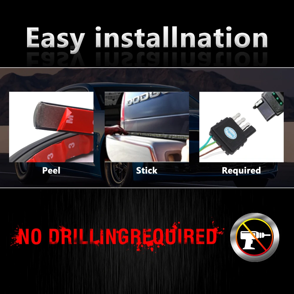 

60Inch Truck Tailgate LED Bar Strip Light Flowing Reverse Brake Turn Signal Lamp for Pickup SUV Dodge Toyota Mazda Chevrolet 12V