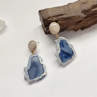 aensoa resin drop earrings for women 2021 statement stone geometric pendant earrings dangle earrings unique fashion jewelry