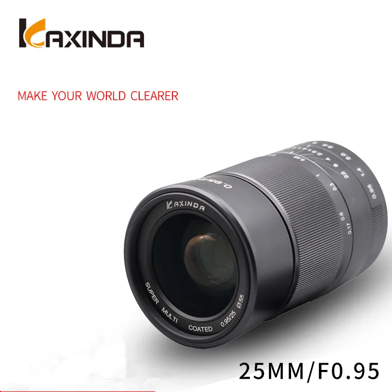 Kaxinda 25 мм f/0 95 стандартный ручной объектив с большой апертурой для Olympus M4/3/MFT