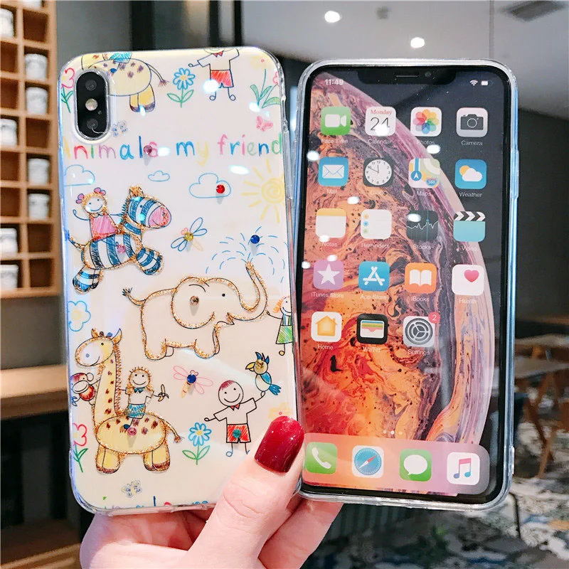 Милые голубые легкие мягкие чехлы со слоном для huawei P30Lite P20 mate 20 Pro Honor V20 20Pro 20i 9X Pro Nova 3 3i 4 5 5i задняя крышка