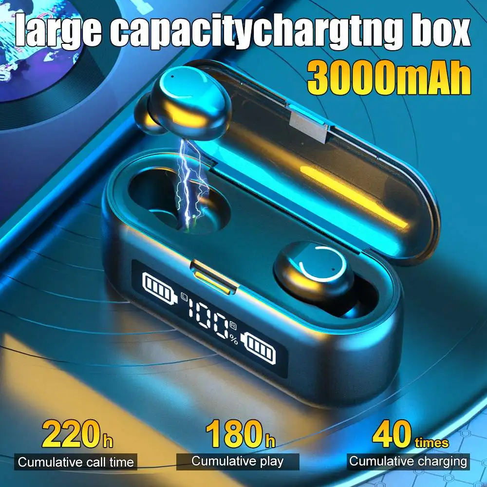 Горячие IPX7 водонепроницаемые спортивные TWS беспроводные наушники