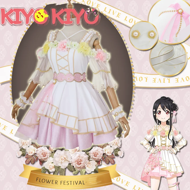 

KIYO-KIYO lovelive! Женский костюм для косплевечерние Цветочный Фестиваль Ядзава Нико