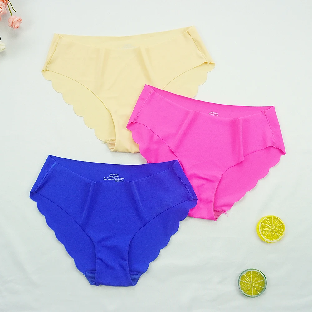 

Women's Seamless Panties Intimate Underwear Lingerie Ice Silk Sexy Female Underpants Panty Mid Rise Knickers S-XXL Briefs
