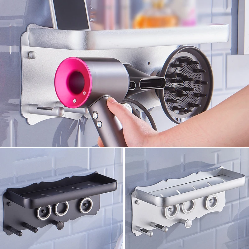 Держатель для фена из алюминиевого сплава ногтей Бесплатная стойка воздуходувки