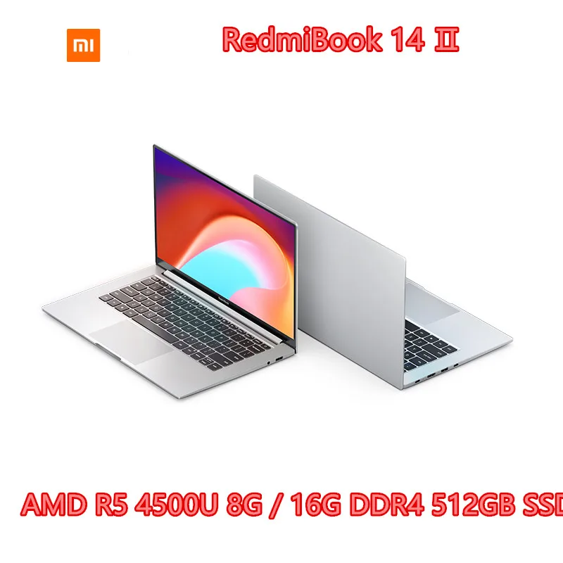 Xiaomi Redmi книга 14 дюймовый ноутбук 2nd AMD R5 4500U 8G / 16G DDR4 512 ГБ SSD 1920*1080 Full HD ультра тонкий