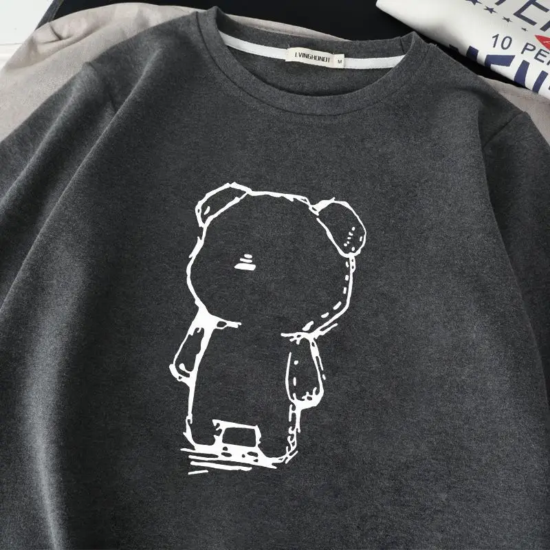 

2021 New Female Cartoon Printed T-Shirt Harajuku Short Sleeve O-Neck Casual Women Tops 8501