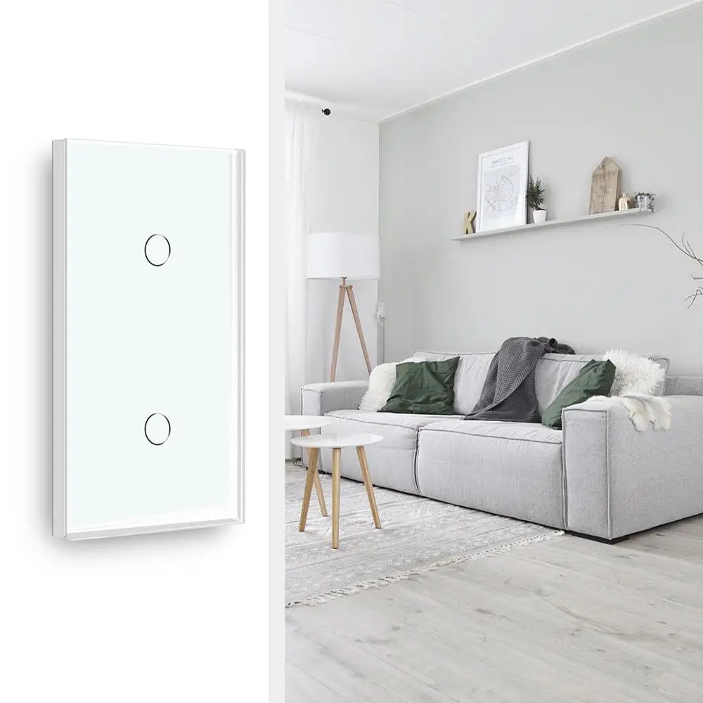 Bseed Mvava Smart 2 Gang Wi-Fi Управление сенсорный выключатель работать с Tuya157mm светильник