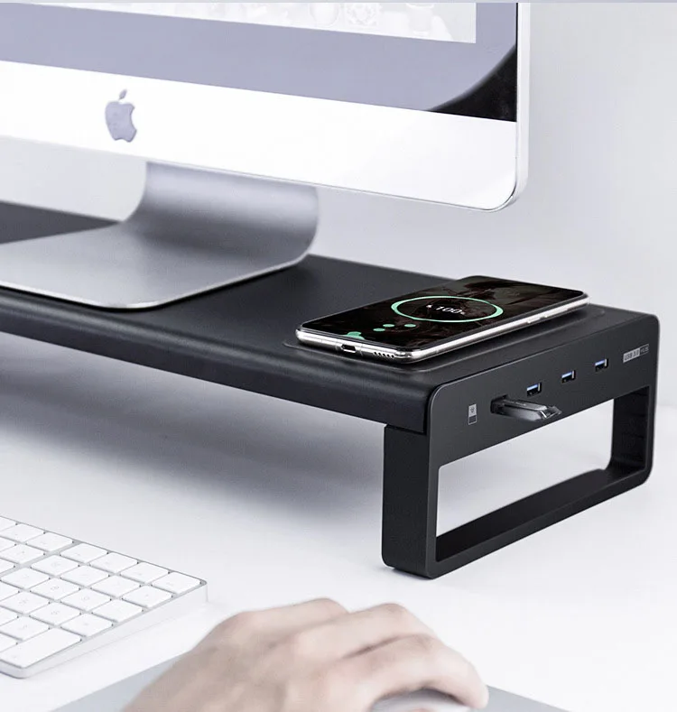 Алюминий сплава ноутбука стойка-держатель для монитора с USB3.0/Беспроводная