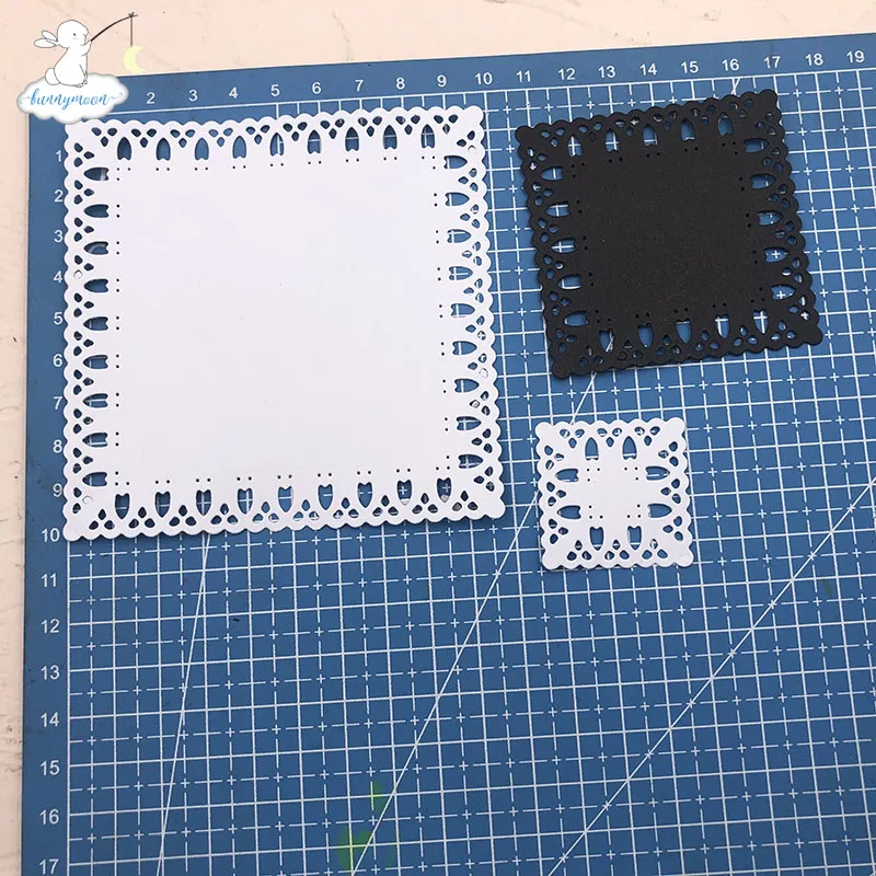 Bunnymoon квадратной оправе 3D подарок сшитые DIY штампы для скрапбукинга ремесло