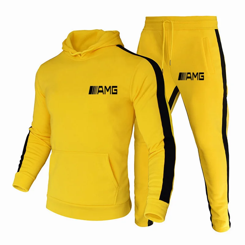

NEW Men's Sports Running Suit Trousers And Clothes 2 Pieces Fashion Cotton Tracksuits Hoodie Sport Sets Jogging Pullover 3XL