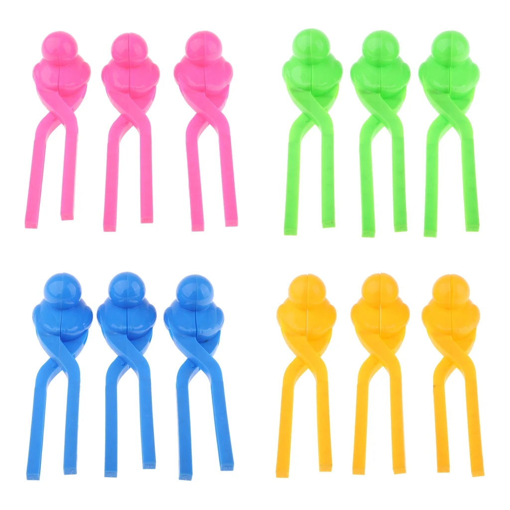 

3in1 Snowball Clamp with Handle Thick Plastic Material Winter Toys for Boys