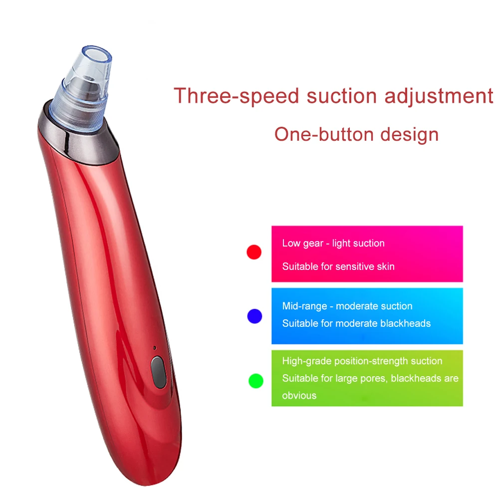 

Blackhead Remover Pore Vacuum Acne Pimple Removal T Zone Facial Deep Nose Cleaner Machine Suction Beauty Skin Care Tool