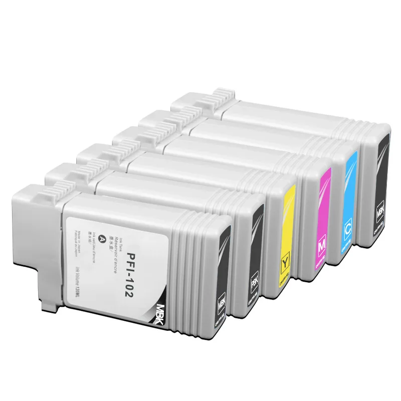 6 цветов 130 мл PFI102 PFI 104 совместимый чернильный картридж для Canon IPF650 IPF655 IPF750 IPF755 IPF760