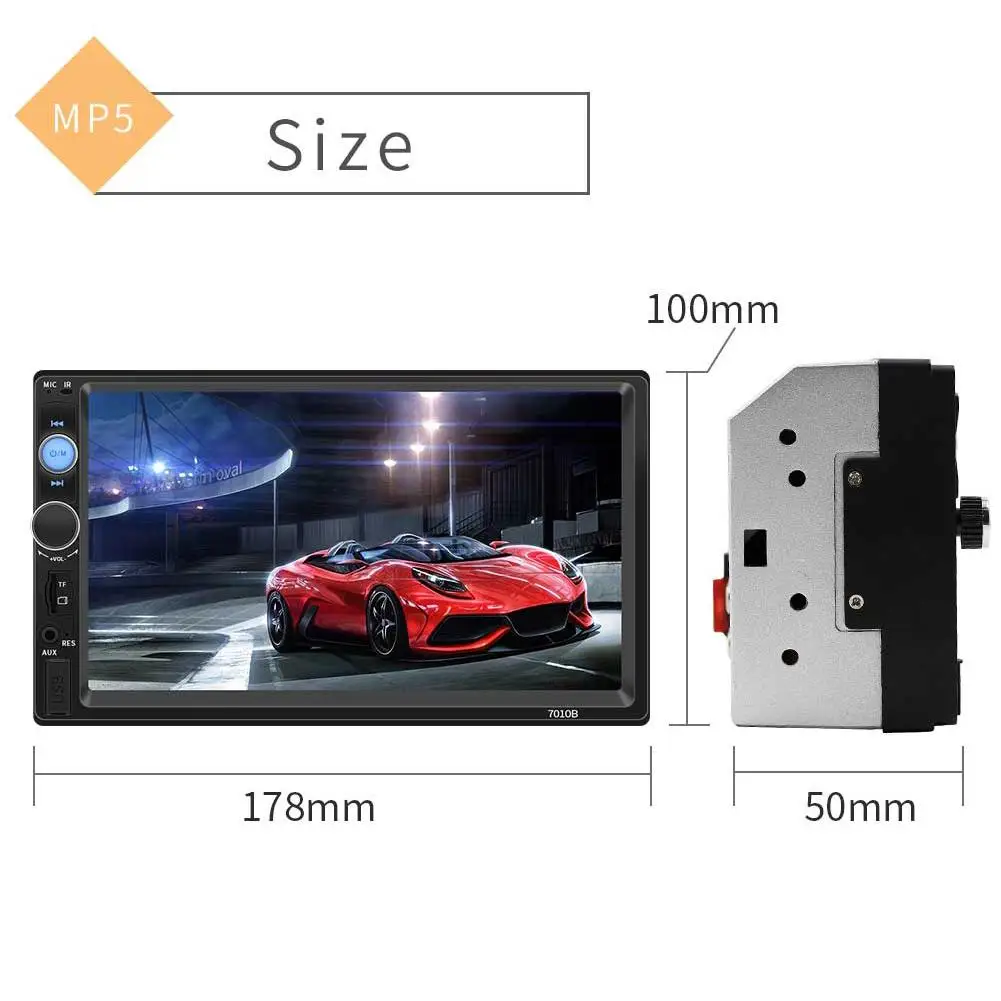 

2 Din Car Radios 7 Inch Bluetooth Touch Screen MP5 Card Machine Car Stereo Radio Car Reversing Monitor For 2 DIN 7 HD MP5 Player