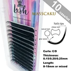 10 чехол slot Mix 8  18mm in one, новые продукты Ellipse Eyelash, Ellipse норковые ресницы для наращивания, мягкие тонкие плоские корни