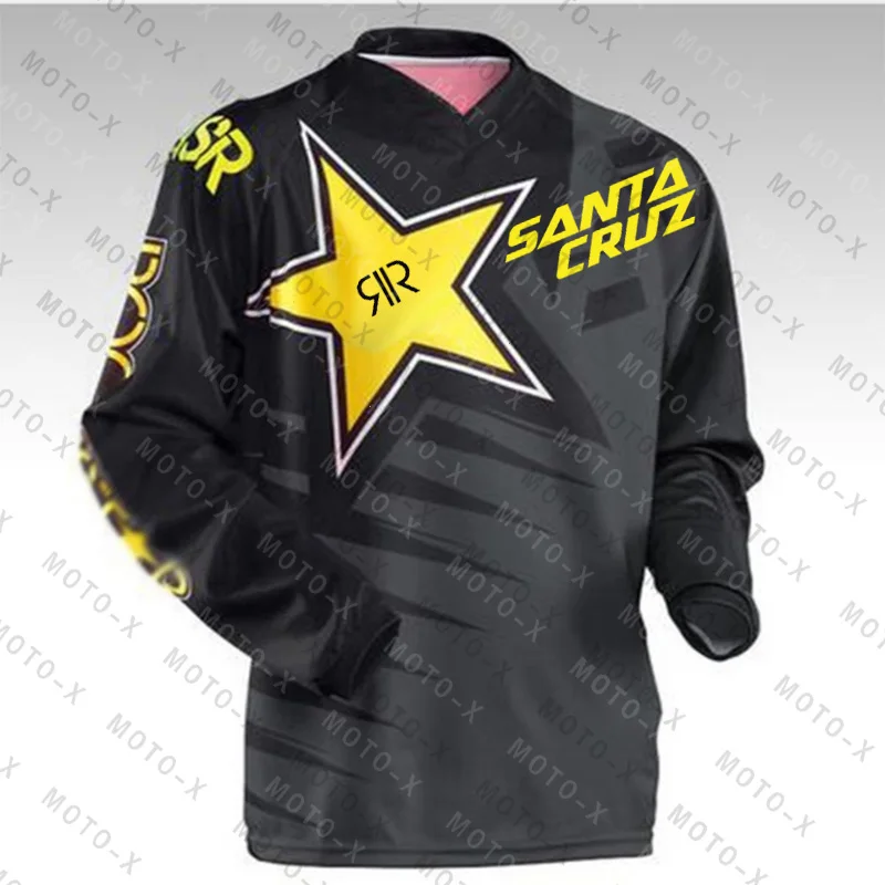 

SANTA CRUZ New Men's Downhill Jersey Short sleeve Mtb dh Mountain Bike Shirts Offroad Motorcycle Jersey bmx Flier Hand Sportwea