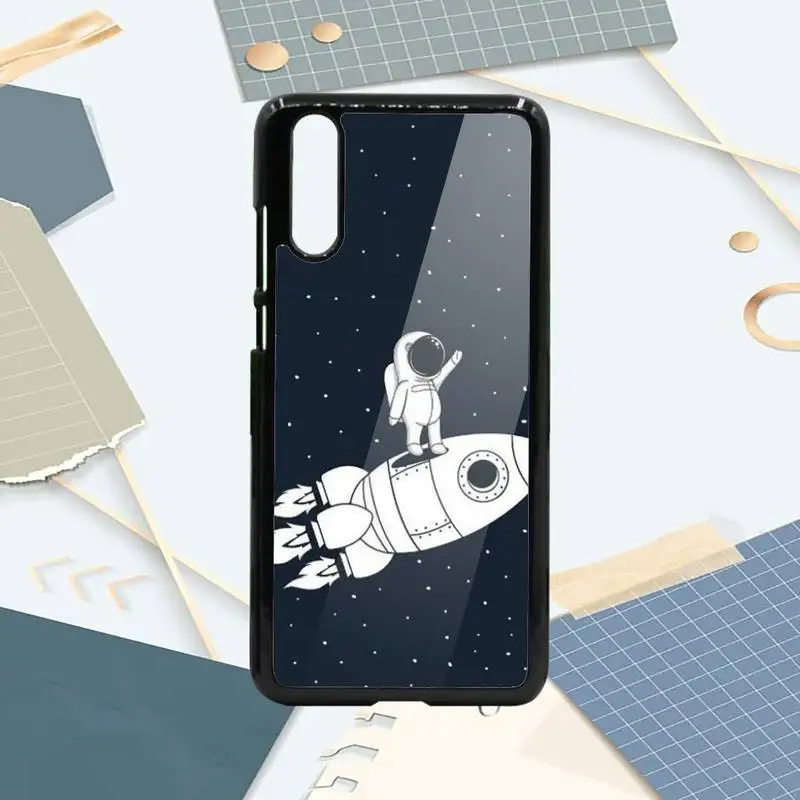 

Cartoon spacecraft space astronaut Phone Case PC For Samsung galaxy S note 8 9 20 10 e lite2019 plus pro ultra