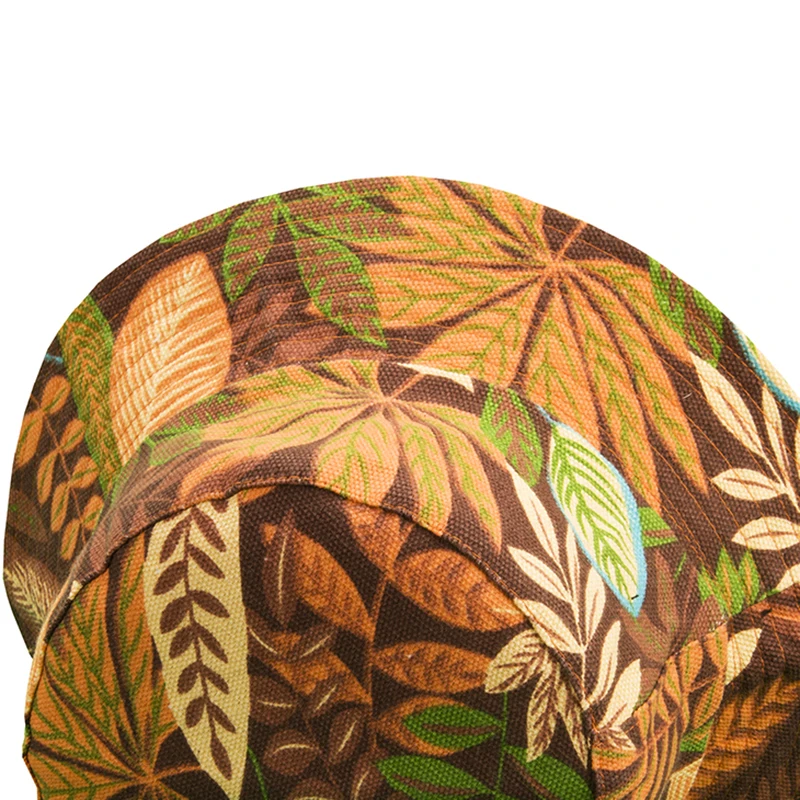 Шляпа с принтом листьев панама национальным в виде ветра и летняя парусиновая