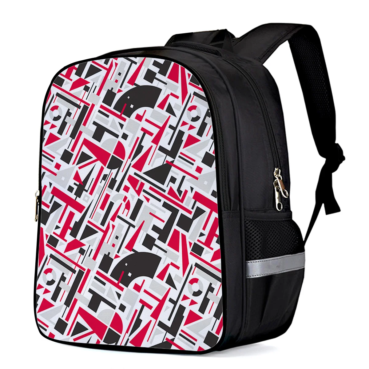 Треугольный рюкзак с геометрическим узором художественный дизайн детские