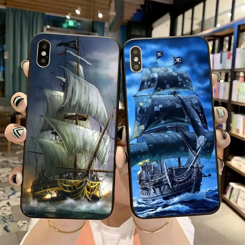 Чехол для телефона HPCHCJHM с парусным судном пиратским кораблем iPhone 11 pro XS MAX 8 7 6 6S Plus X