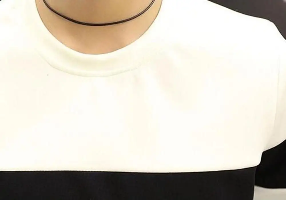 Мужская теплая куртка черно-белая простроченная простая Молодежная флисовая