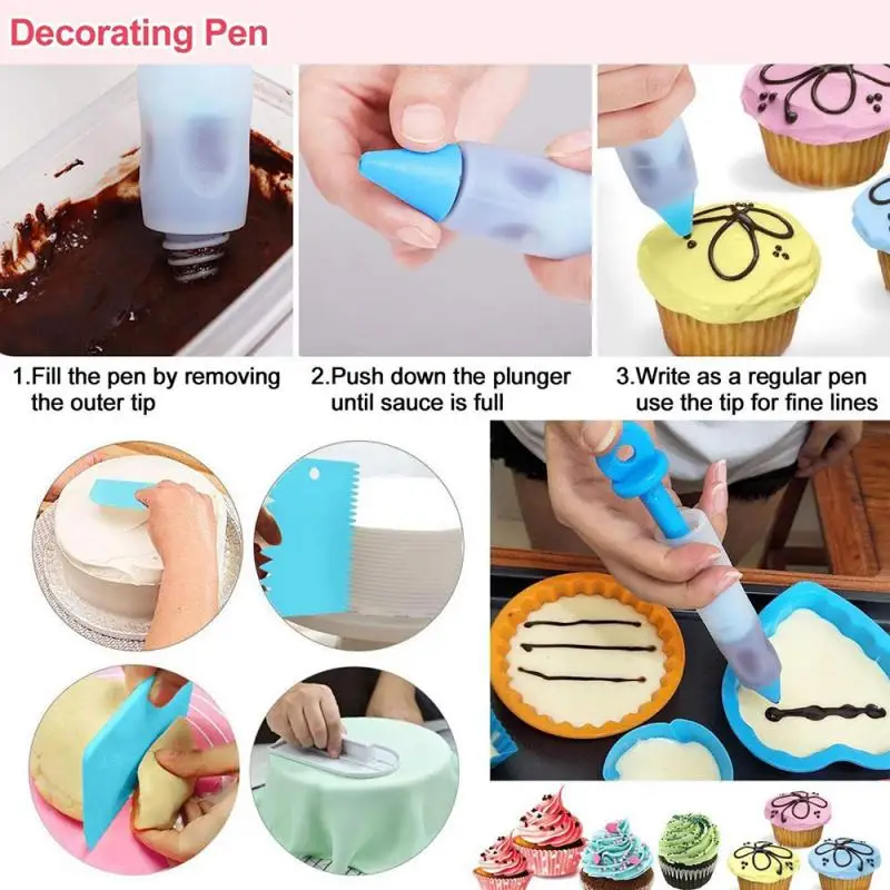 

82Pcs Cake Baking Decorating Kit Set Piping Tips Pastry Icing Bag Nozzles DIY Cake Decorating Kitchen Accessories Dropshipping