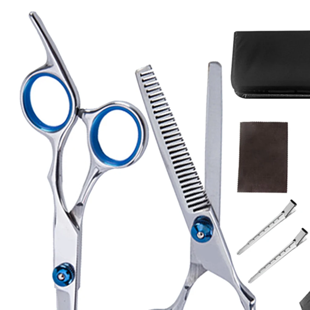 

10x Household Hair Scissors Kit, Stainless Steel 6 '' Hairdressing Scissors Thinning Scissors for