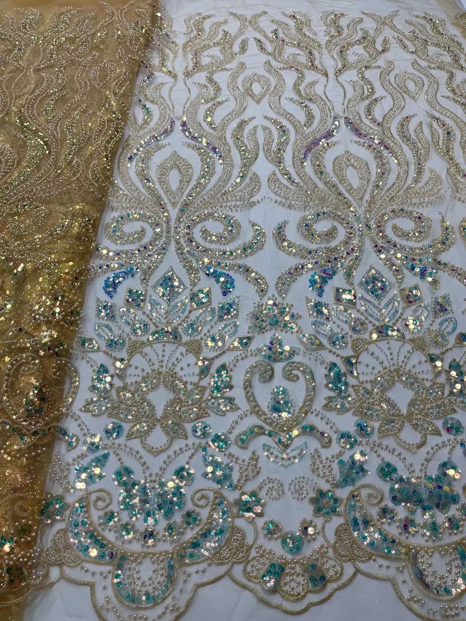 

Африканская кружевная ткань из бисера 2021, высококачественное кружево с блестками, французская нигерийская кружевная ткань для свадебного платья
